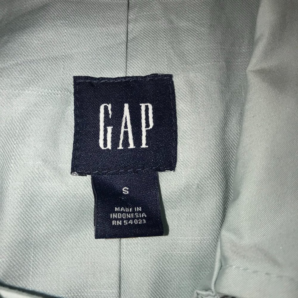 Gap Women's Pea Coat Jacket Size S Light Blue with Tie and Buttons - Picture 12 of 16